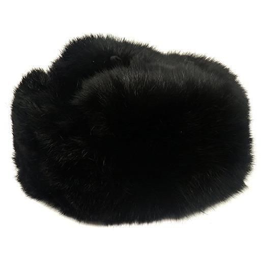 CUCUBA colbacco di coniglio colore nero originale russia taglie varie. Unisex. Taglia xl (eu)