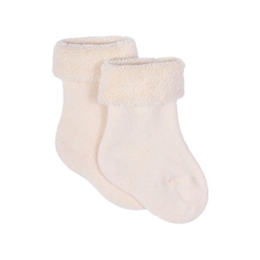 Grödo calzini neonato in spugna di cotone bio- col. Ecrù