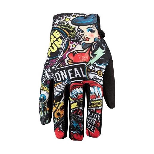 O'NEAL | guanto da ciclismo e motocross | bambini | mx mtb dh fr downhill freeride | materiali resistenti e flessibili, palmo ventilato | matrix youth glove crank | nero | taglia xl