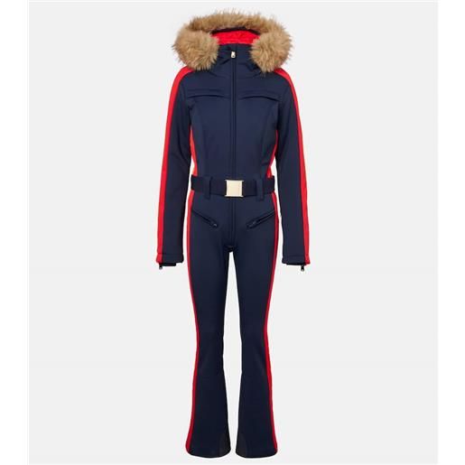 Goldbergh jumpsuit da sci suvi con pelliccia sintetica