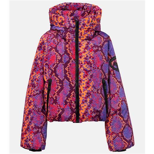 Goldbergh piumino da sci lucinda con stampa animalier