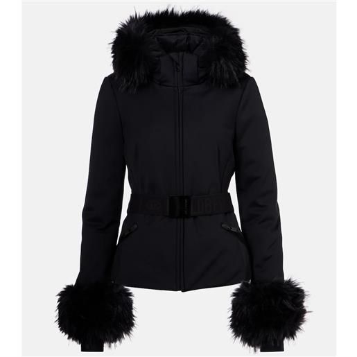 Goldbergh piumino da sci giselle con pelliccia sintetica