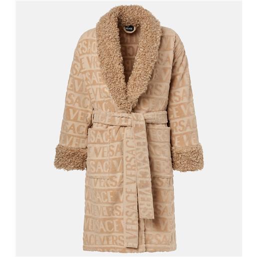 Versace Home accappatoio versace allover in spugna di cotone jacquard