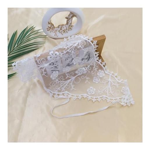 Wisafory 2 fasce per capelli in pizzo, elegante, triangolare, per capelli, alla moda, bandane, fiori, accessori per capelli, sciarpa, per donne, ragazze, feste, base quotidiana 3#