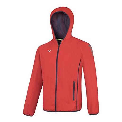 Mizuno nagasaki micro jacket red/navy 2xl men, rosso/blu navy, xxl
