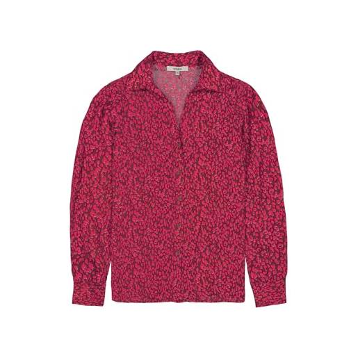 Garcia maglietta a maniche lunghe camicia da donna, rosa ciliegia, s