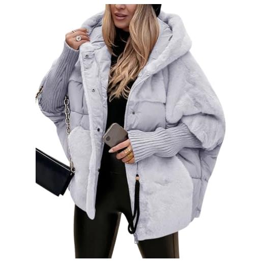 Onsoyours cappotto donna caldo giacca invernale cerniera cappotto con cappuccio spesso parka casuale sciolto giacche cappotti di peluche outerwear outdoor a cachi l