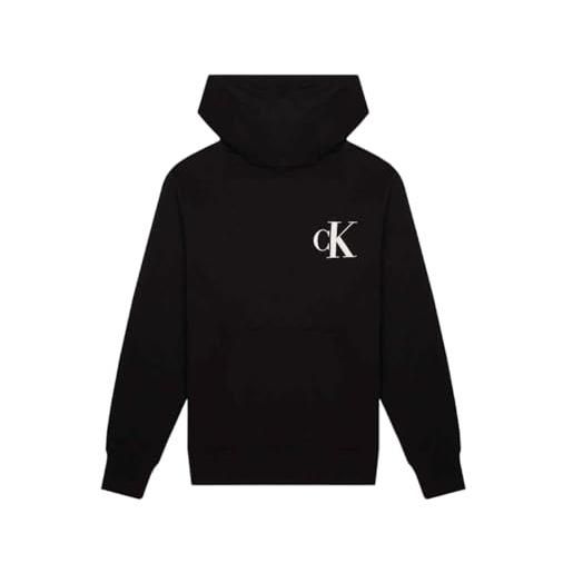 Calvin Klein felpa color monogram graphic hoodie l nero