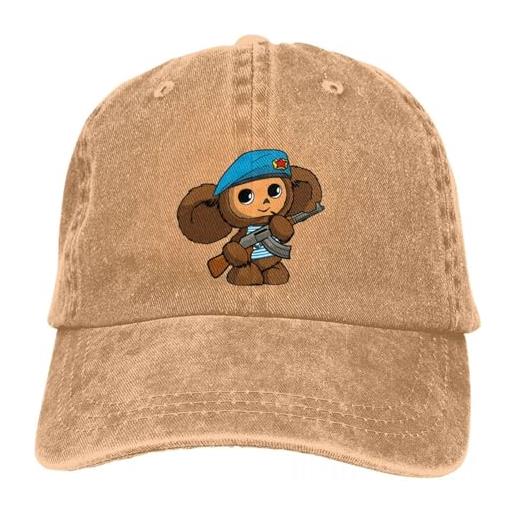 ROBEIUO cheburashka che burashka gena cappello da cartone animato russo multicolore con visiera da donna cappelli di protezione con visiera personalizzati classici