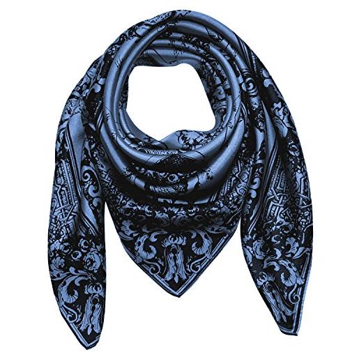 Sciarpa Lorenzo Cana Paisley Donna Nera E Rossa – Morbida In Micro Modal, 70x180 Cm, Lusso E Comfort Per L'inverno - 3