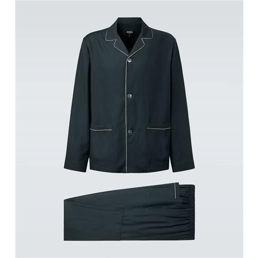 Zegna pigiama in cotone e cashmere