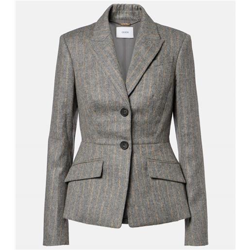 Erdem blazer gessato in lana e mohair