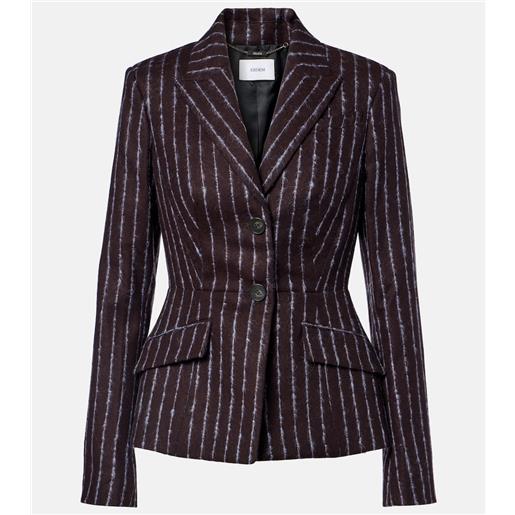 Erdem blazer gessato in lana e mohair