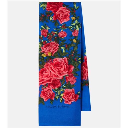 Magda Butrym sciarpa in lana con stampa floreale