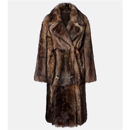 Yves Salomon cappotto reversibile in shearling e pelle