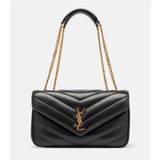 Saint Laurent borsa a spalla loulou medium in pelle