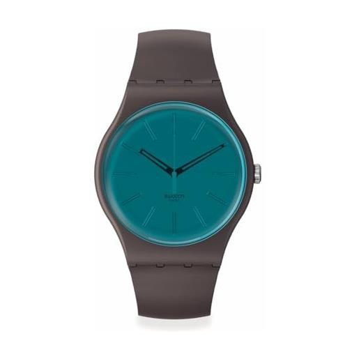 Swatch orologio datk duality, marrone, l, classico