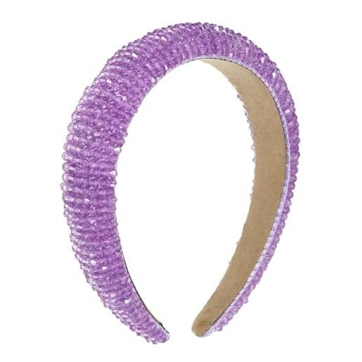 VOCOSTE strass fascia per capelli, bling fasce per capelli per donne, 1.18 largo viola