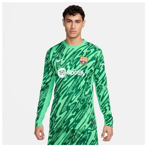 Nike men's top fcb m nk df jsy ls stad gk, green spark/green spark/pine green/white, fn8809-329, s