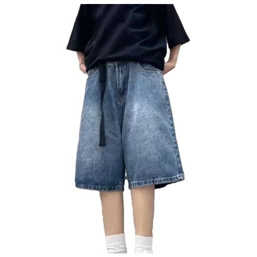Generic pantaloncini di jeans blu retrò da donna high street pantaloni larghi estivi a gamba larga alla moda