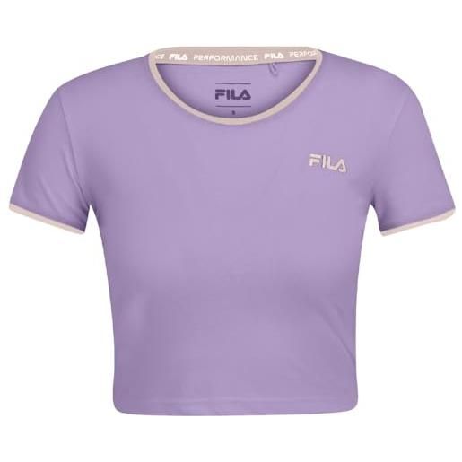 FILA tivoli cropped tee maglietta, violett, l donna