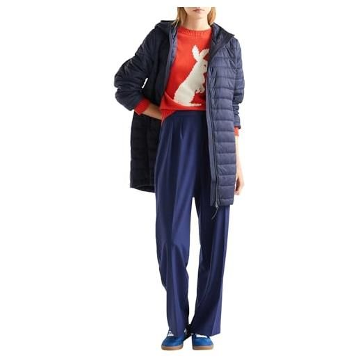 United Colors of Benetton giaccone 2twddn02q piumino lungo, blu scuro 016, m donna