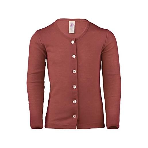 Engel natur cardigan per bambini, lana e seta, rame, 104 cm
