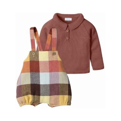 Mac Illusion completo neonato salopette a quadri