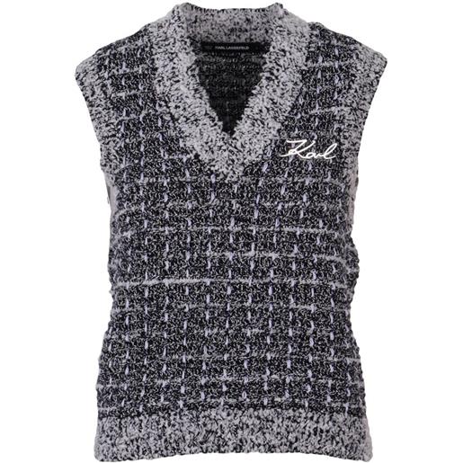 Karl Lagerfeld gilet bianco/nero