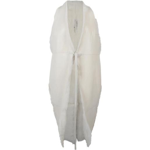 Rick Owens cappotto in pelliccia - bianco