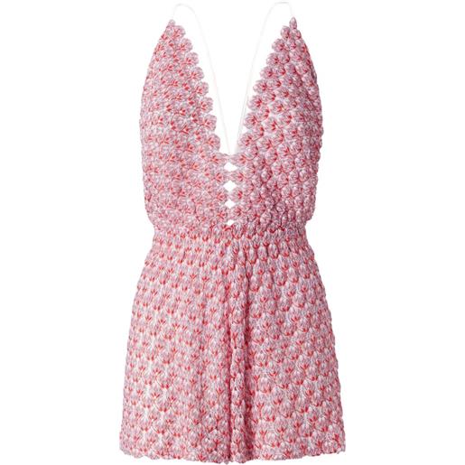 Missoni tuta corta con pizzo - rosso