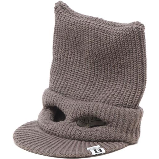 Maison MIHARA YASUHIRO passamontagna masked cat con visiera - marrone