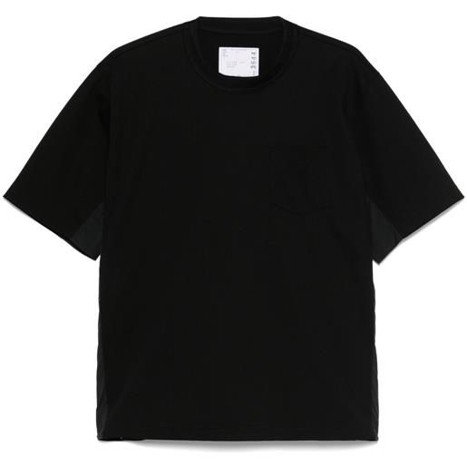 sacai t-shirt in cotone sacai x spiewak - nero