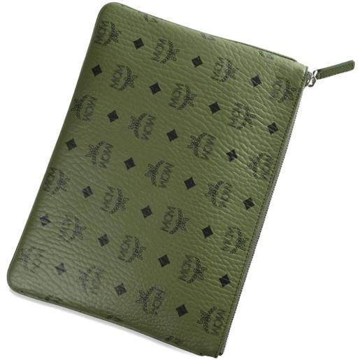 MCM portafoglio con logo - verde