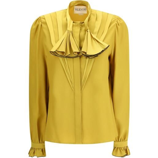 Valentino Garavani camicia con ruches - giallo