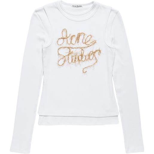 Acne Studios t-shirt a maniche lunghe - bianco