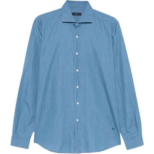 Fay camicia con colletto alla francese - blu