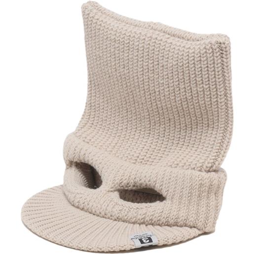 Maison MIHARA YASUHIRO cappello con occhielli - toni neutri