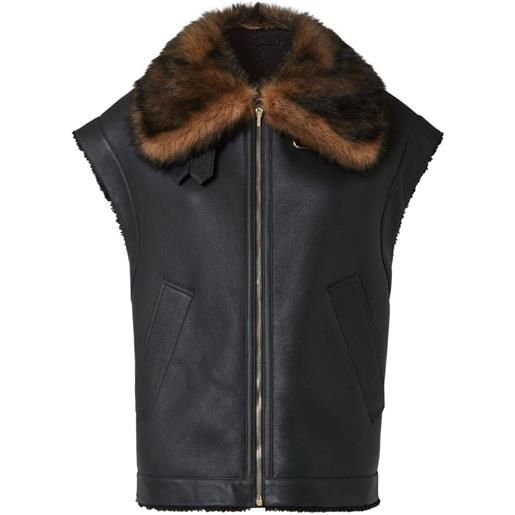 FENDI gilet con zip - nero