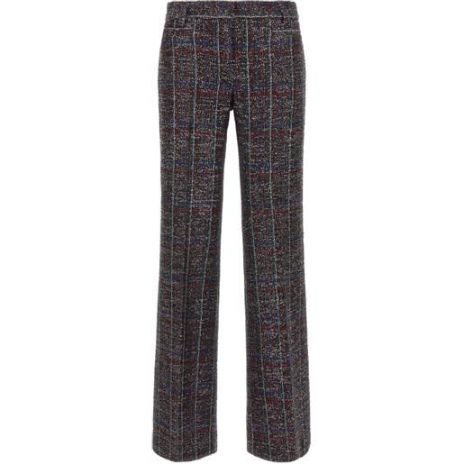 Missoni pantaloni con motivo tartan - grigio