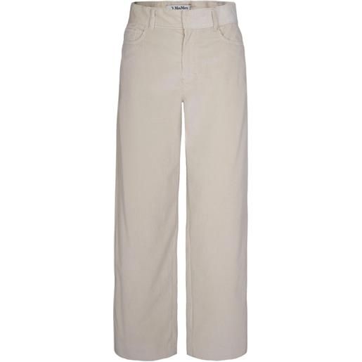 'S Max Mara pantaloni eneide a coste - bianco