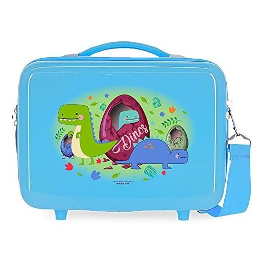 Movom happy time nececer adattabile blu 29 x 21 x 15 cm rigido abs 9,14 l