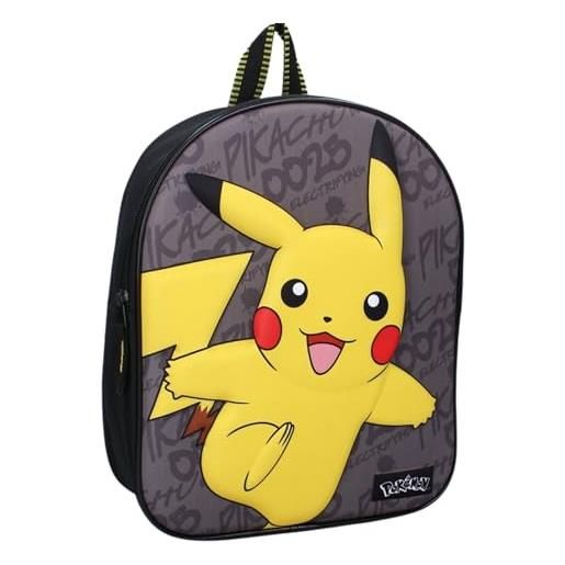 Pokemon Pikachu Roxy - Zaino grande con 2 zip e