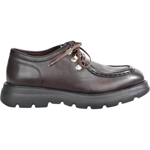 Hundred 100 hundred scarpa uomo stringata in pelle testa di moro 40