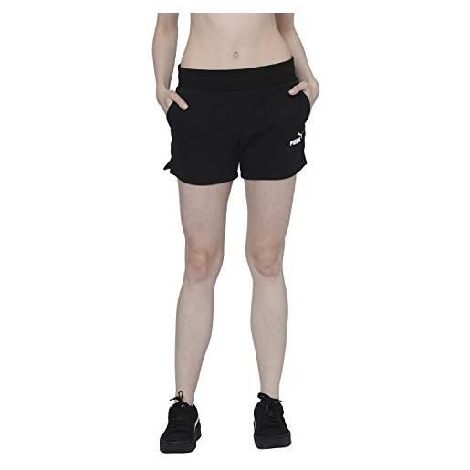 PUMA ess sweat shorts tr, pantaloni donna, nero (cotton black), l