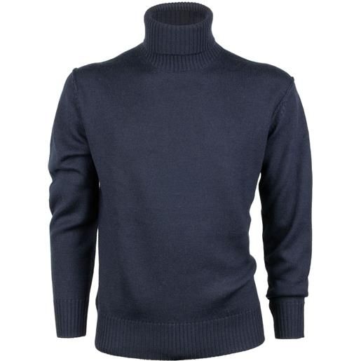 Paolo Pecora maglione a collo alto in lana - blu