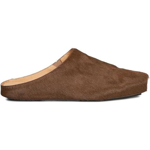 Uma Wang slippers in pelle - dark olive
