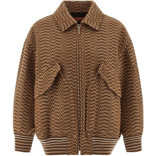 Missoni bomber con motivo chevron - marrone