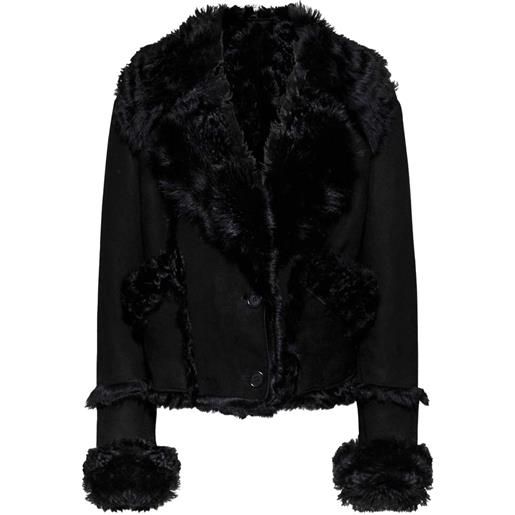 Santoro giacca in pelle - nero