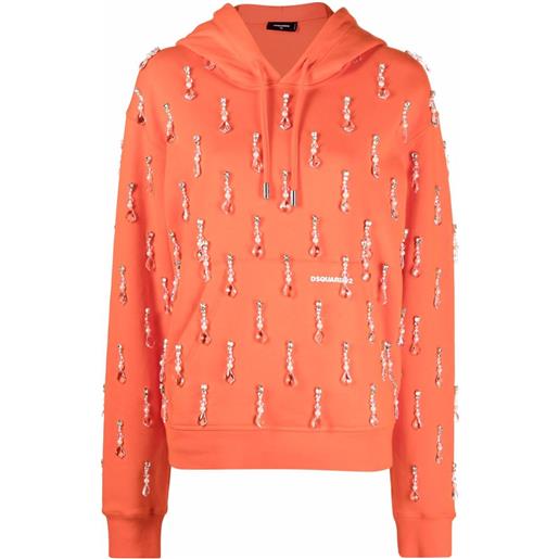 DSQUARED2 felpa con cappuccio - arancione